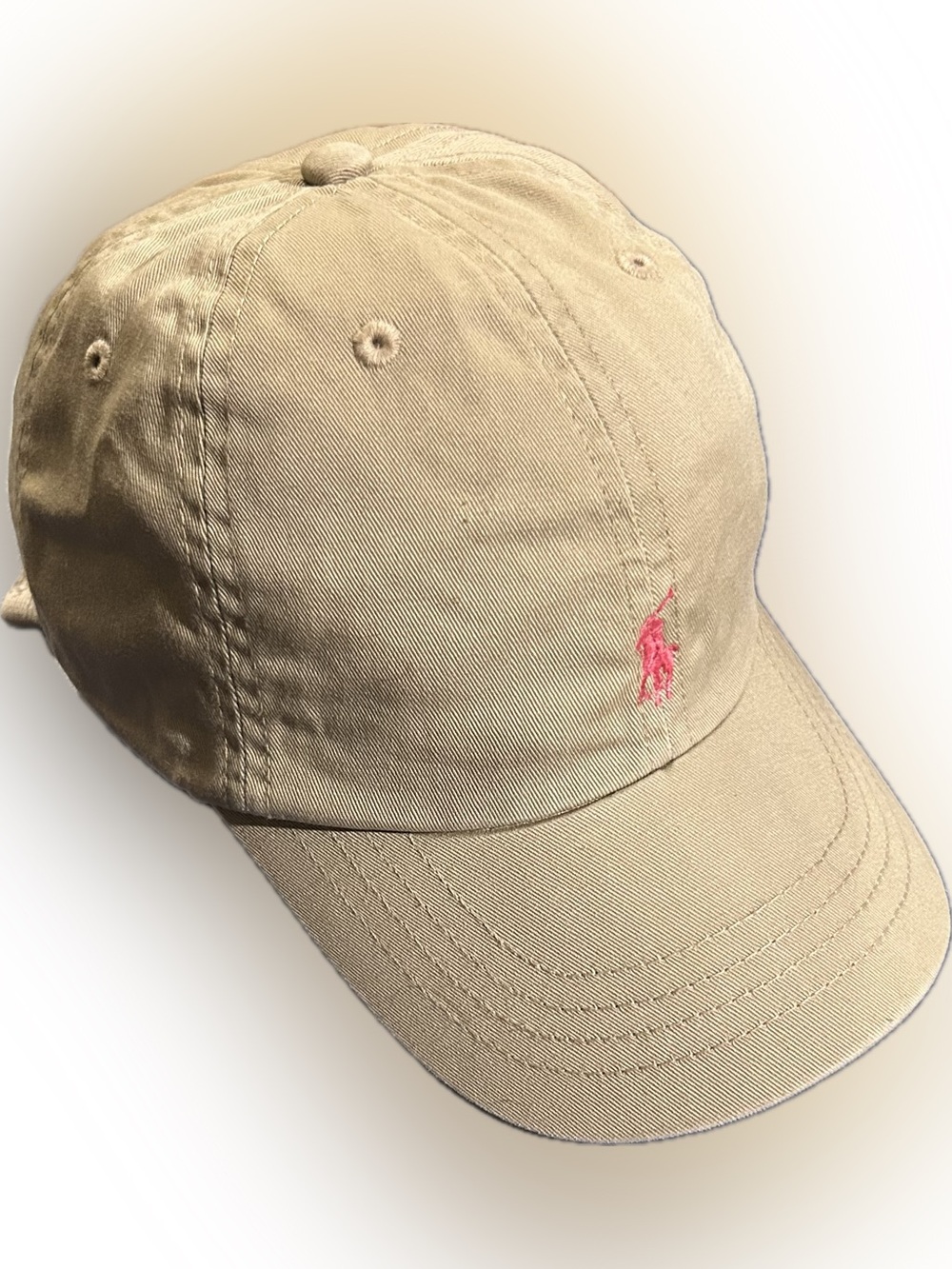 Polo Ralph Lauren Children’s Classic Chino Baseball Cap - Pink & Khaki